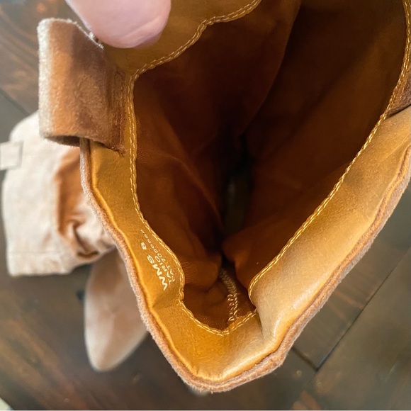 NWOB Tan Suede Ruched Calf Boots, Women’s 8 - Picture 8 of 8